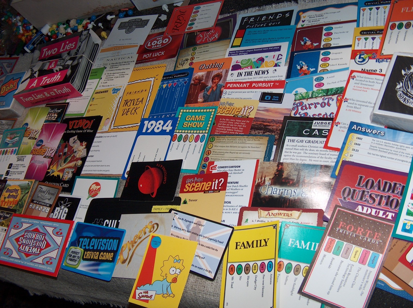 100 50 Trivial Pursuit & Trivia Cards  You pick the edition MAX $5 SHIPPING!!