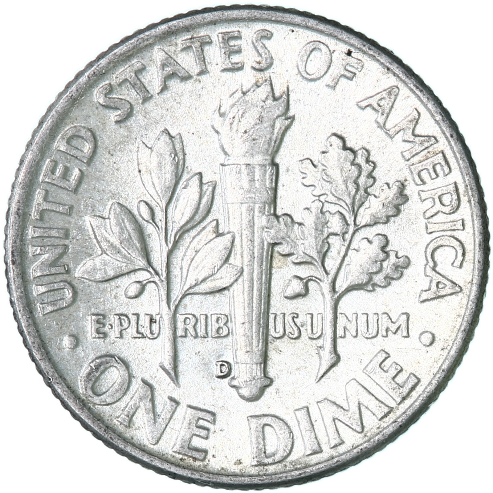 1951 D Roosevelt Dime 90% Silver About Uncirculated AU