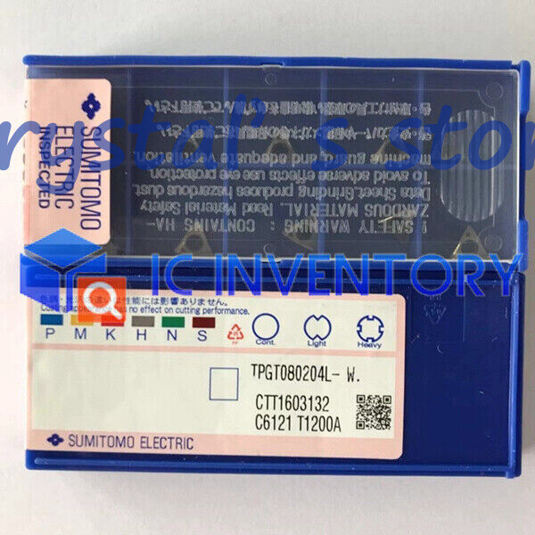 10PCS/box Brand NEW SUMITOMOTPGT080204L-W T1200A Carbide Inserts