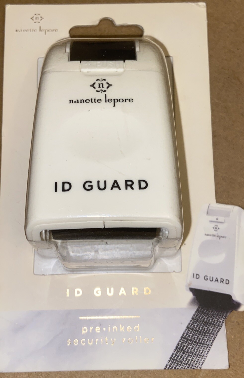 Nanette Lepore White I D Guard Pre Inked Security Roller