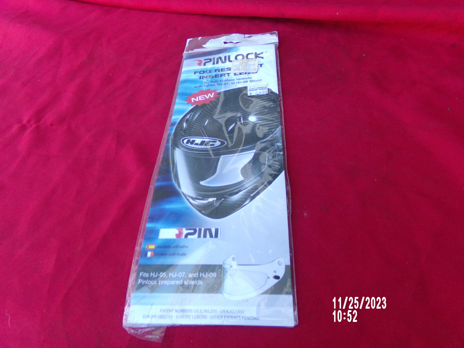 HJC HELMET PINLOCK LENS HJ-05 HJ-07 HJ-09 DARK SMOKE NEW 19-112