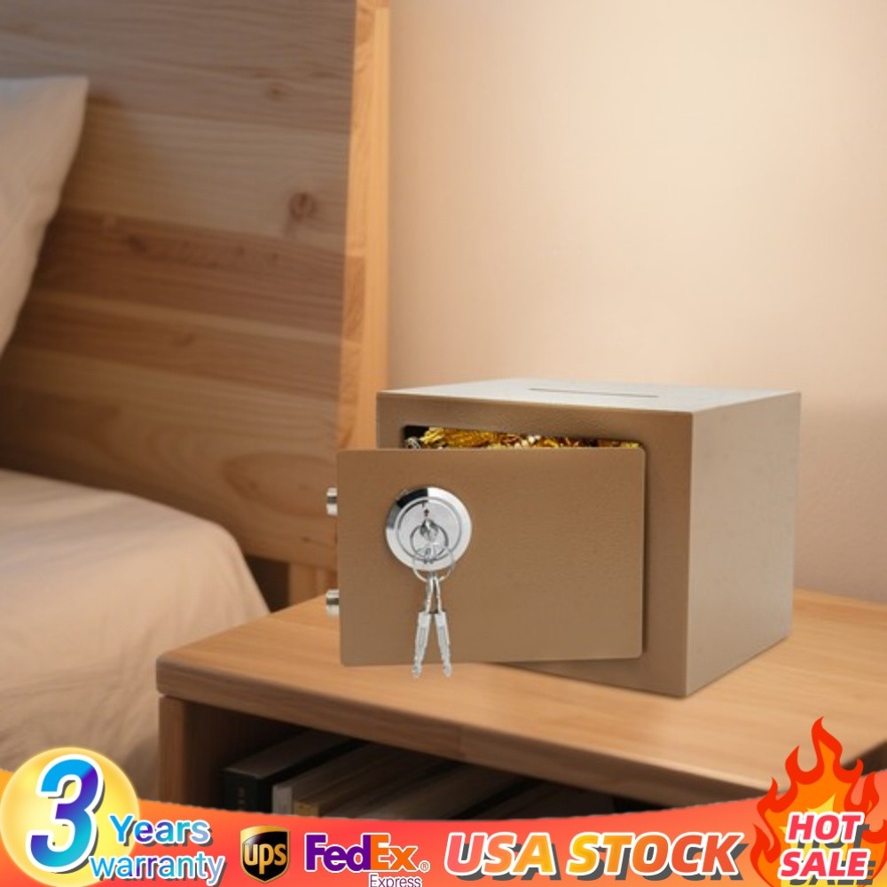 Mini Safe Box, Coin operated Security Box with Mechanical Keys Q235 Steel