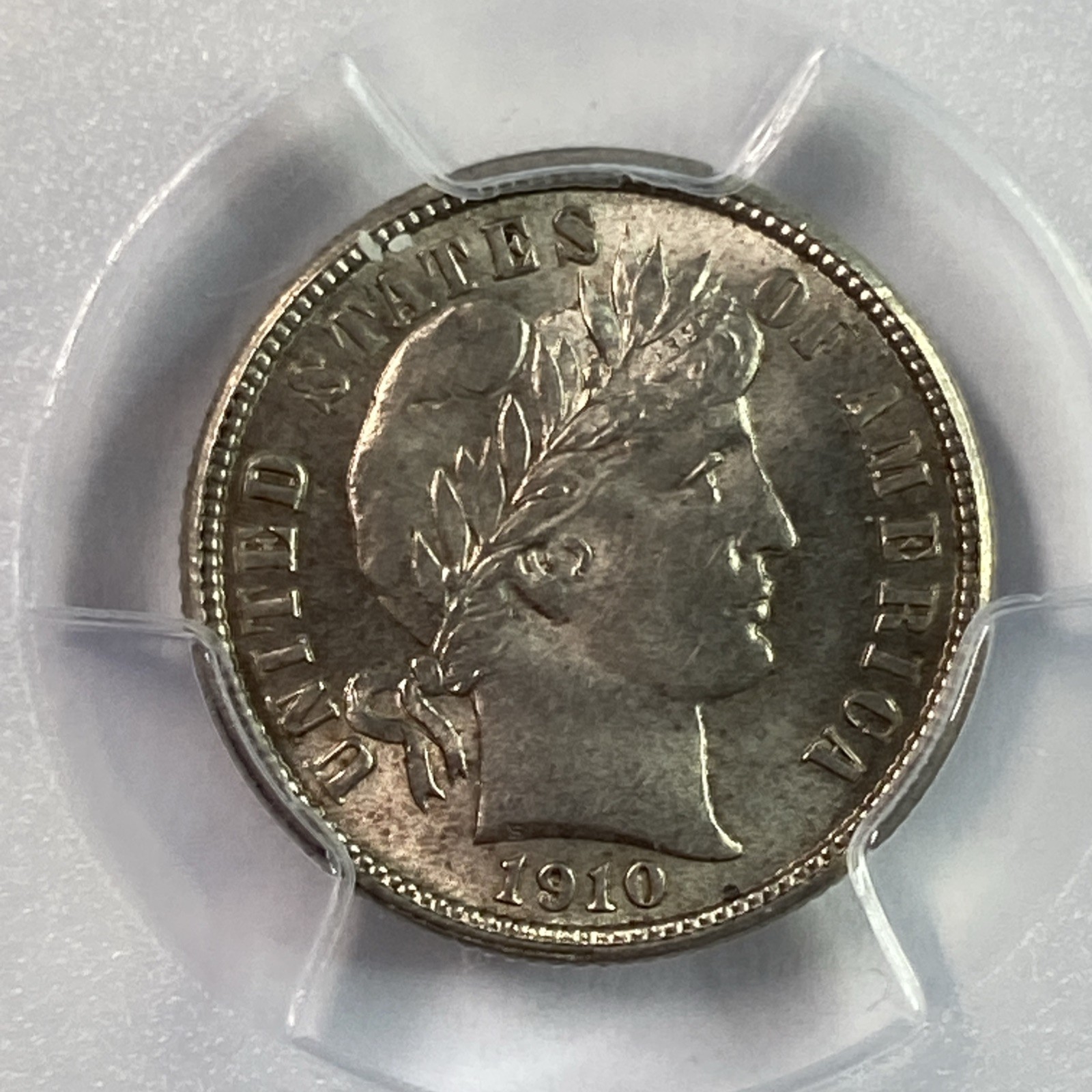 1910 Barber Dime 10c PCGS MS63 Sharp Strike Nice Luster Bright White