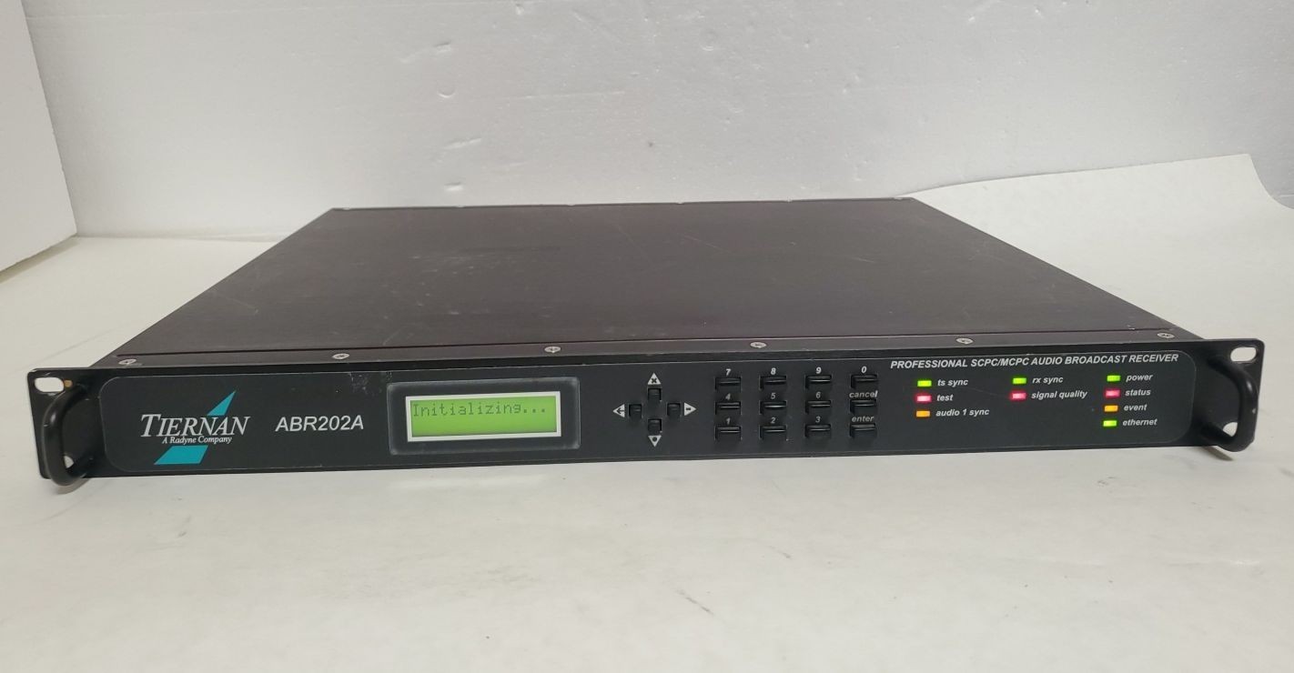 Tiernan ABR202A Professional SCPC/MCPC Audio Broadcast Receiver