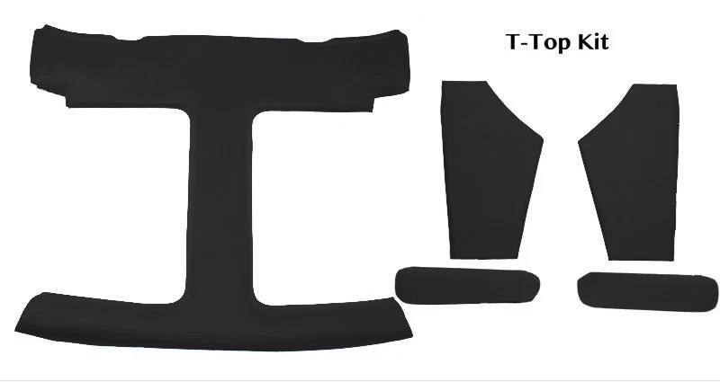 82-92 T-Top Headliner Kit w/ Sail Panels & Sun Visors Black
