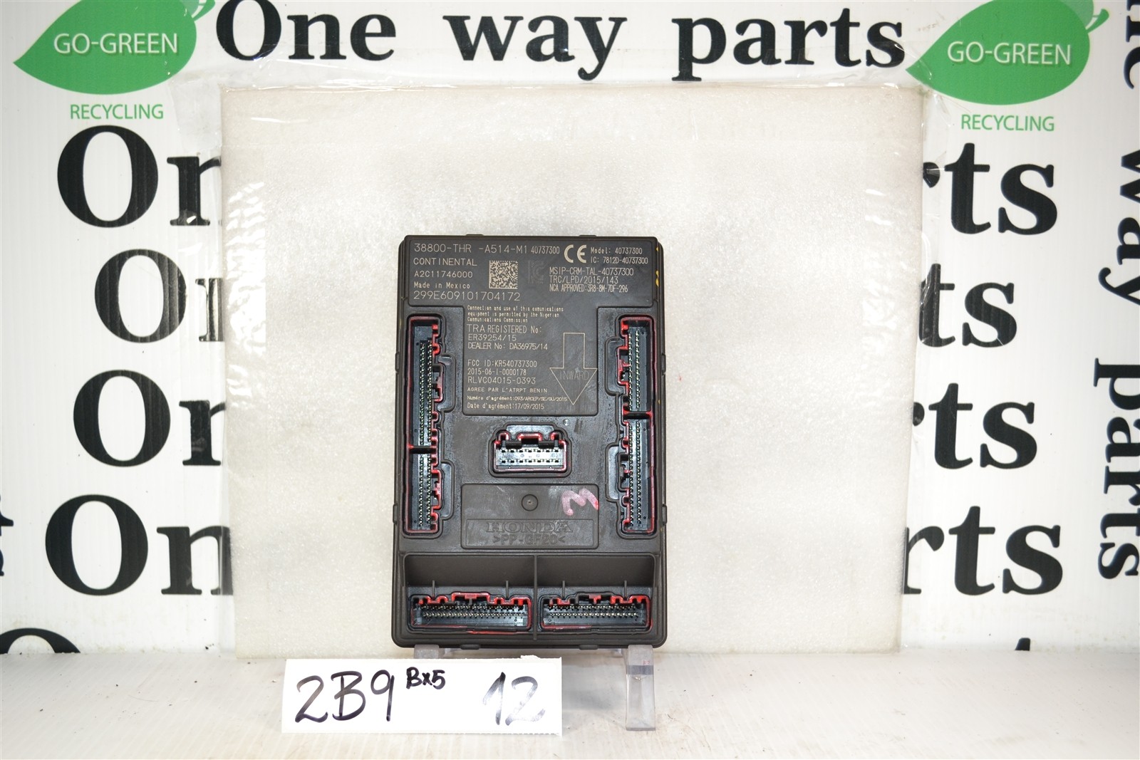 38800THRA514M1 Honda Odyssey 2018-2020 BCM Body Control Module OEM 2B9 12 B5