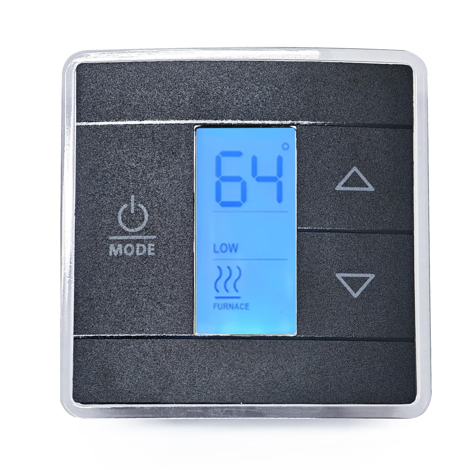 Upgraded 3-Wire RV Thermostat, 12VDC Digital Wall Control, Touch-Sensitive, Blue