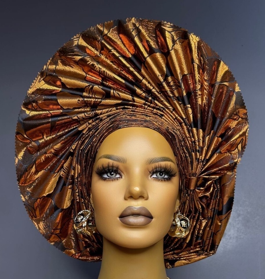 Auto Gele Elegant African occasion trending style 3D Headtie