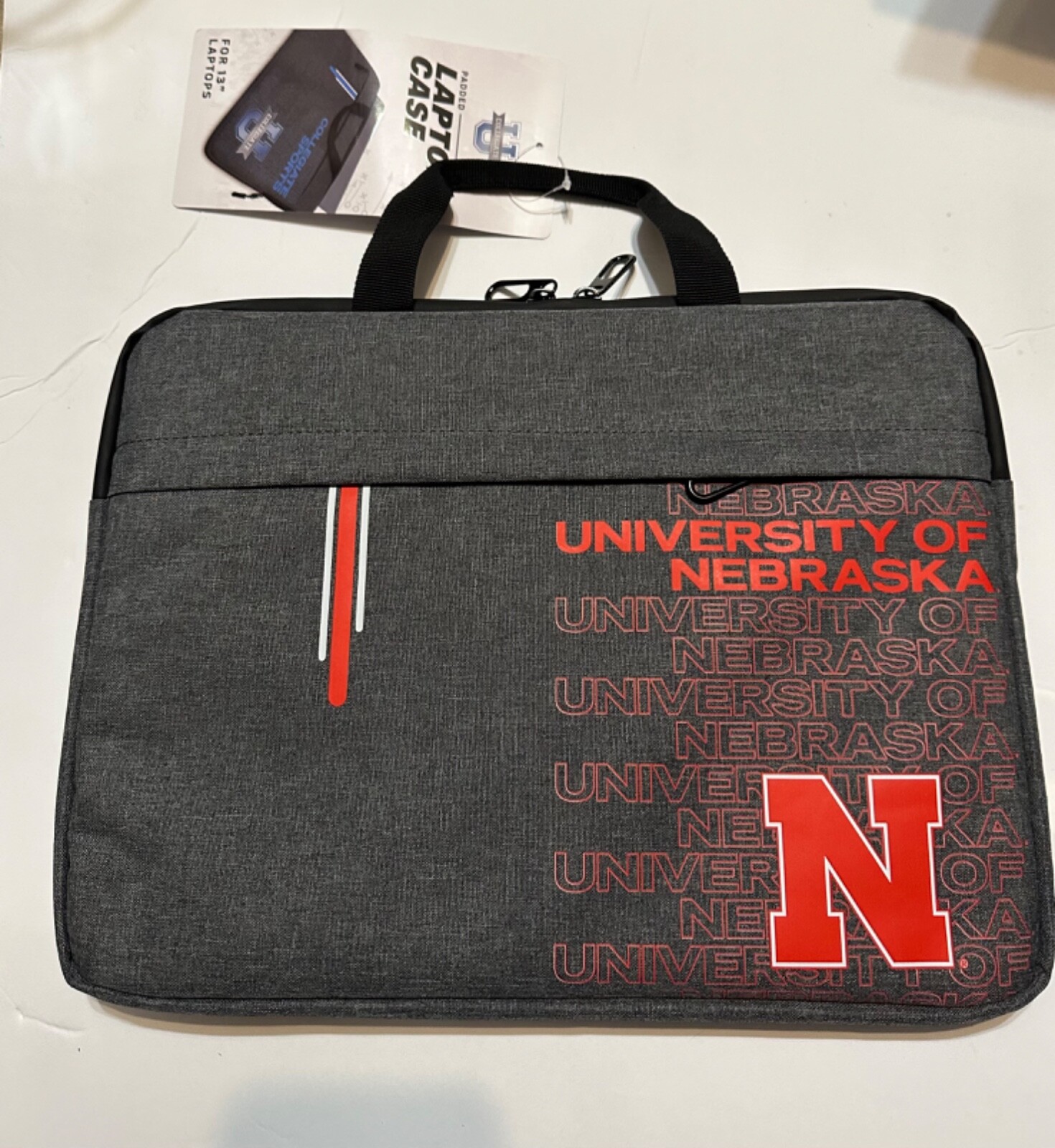 SOAR NCAA Padded laptop case 13” computer University Of Nebraska ￼unisex Sleeve