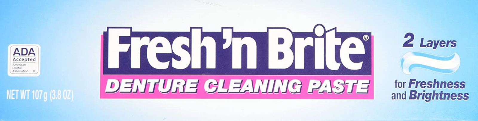 Fresh'N Brite Denture Cleaning Paste, (1Pack)