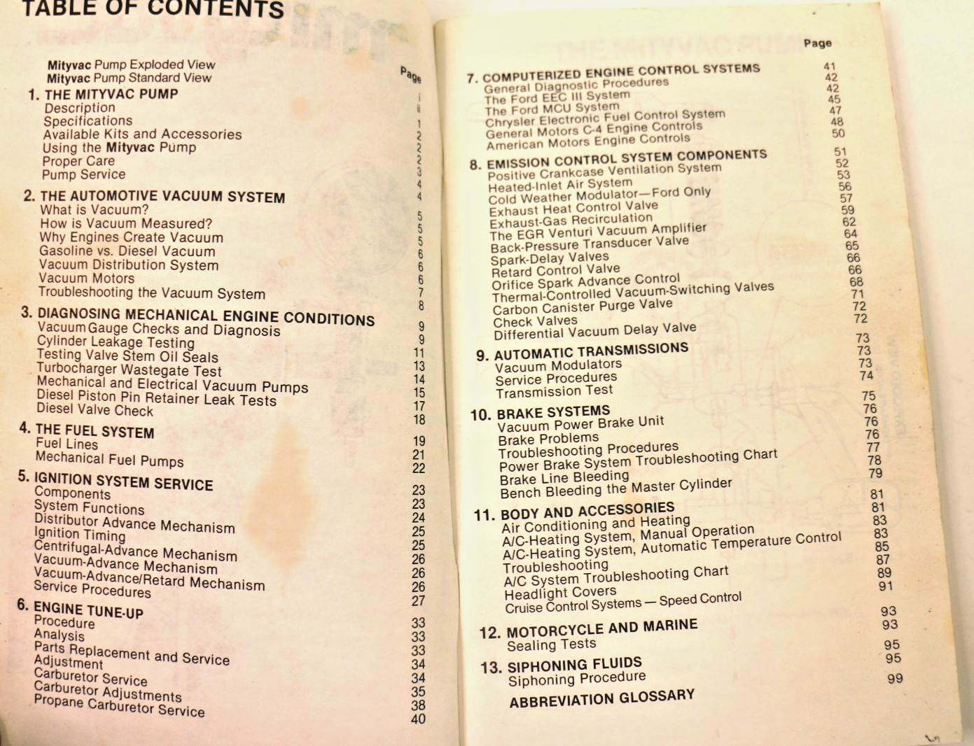 Mityvac Vacuum Pumps Users Manual Paperback 1985