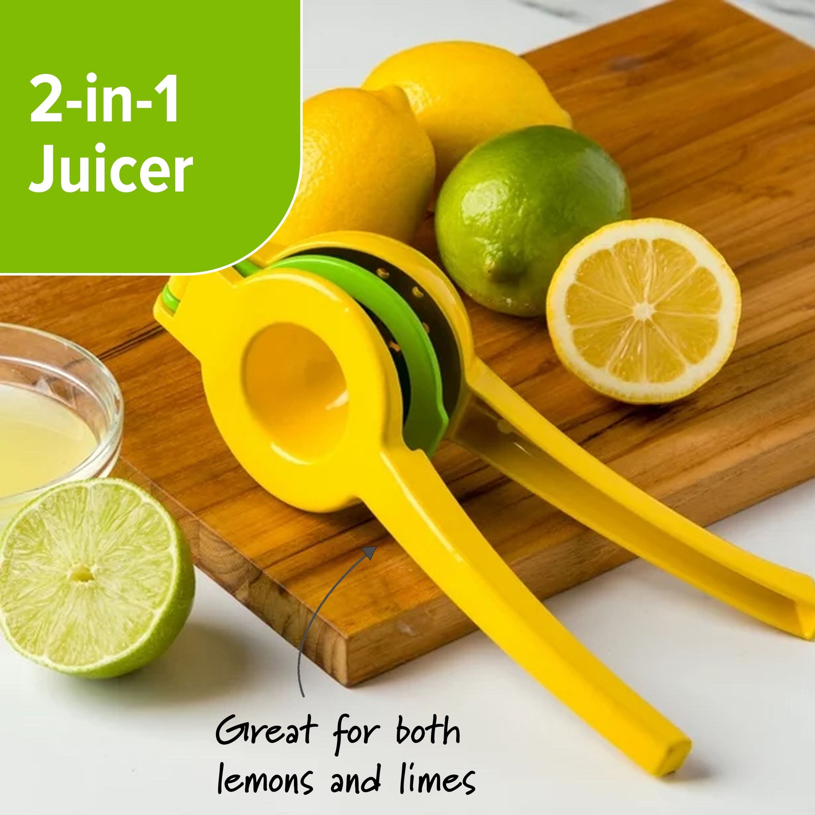New PrepSolutions 2-in-1 Dual-Cavity Lemon Lime Squeezer