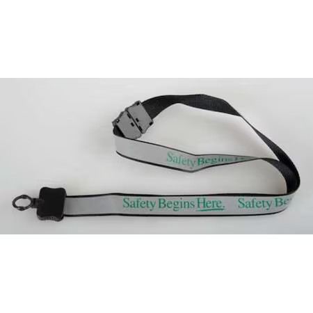 Quality Resource Group 23Glysh Lanyard, 16 In Gray, Green