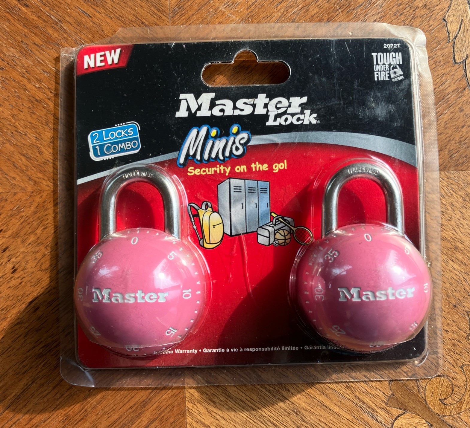 Two Pink Master Locks One Combination Locks Mini Sports Locks Ball Metal "NEW"