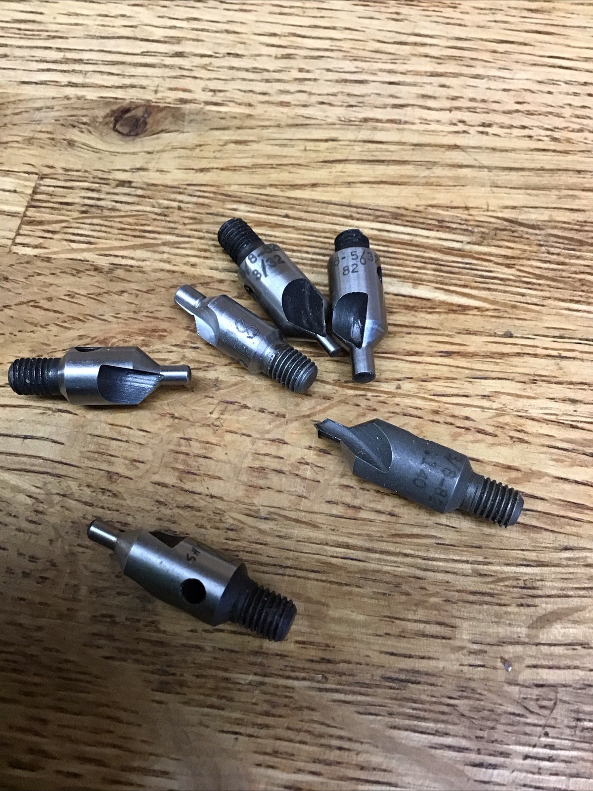 Lot Of 6 Threaded Shank Stop Countersink Assorted  Schrillo