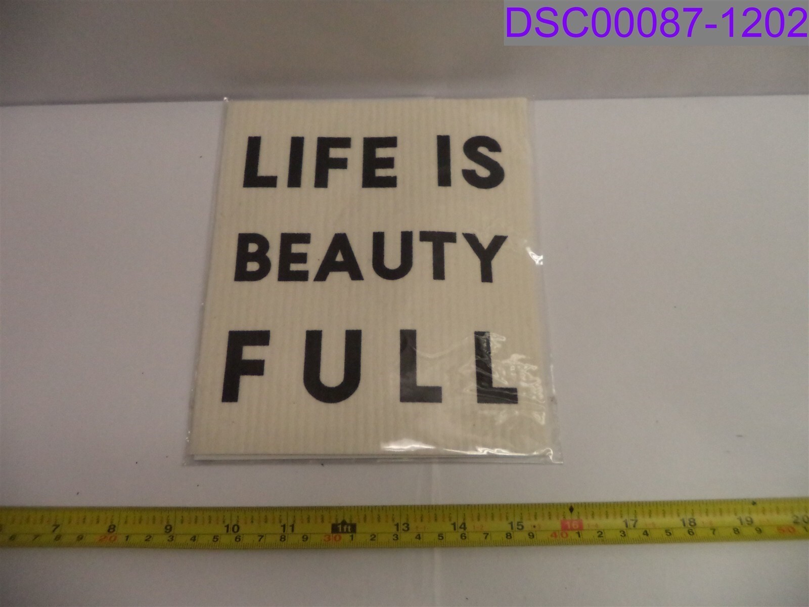 Santa Barbara Life Is Beauty Full Organic Dish Cloth 7" x 7.5" P/N D4288