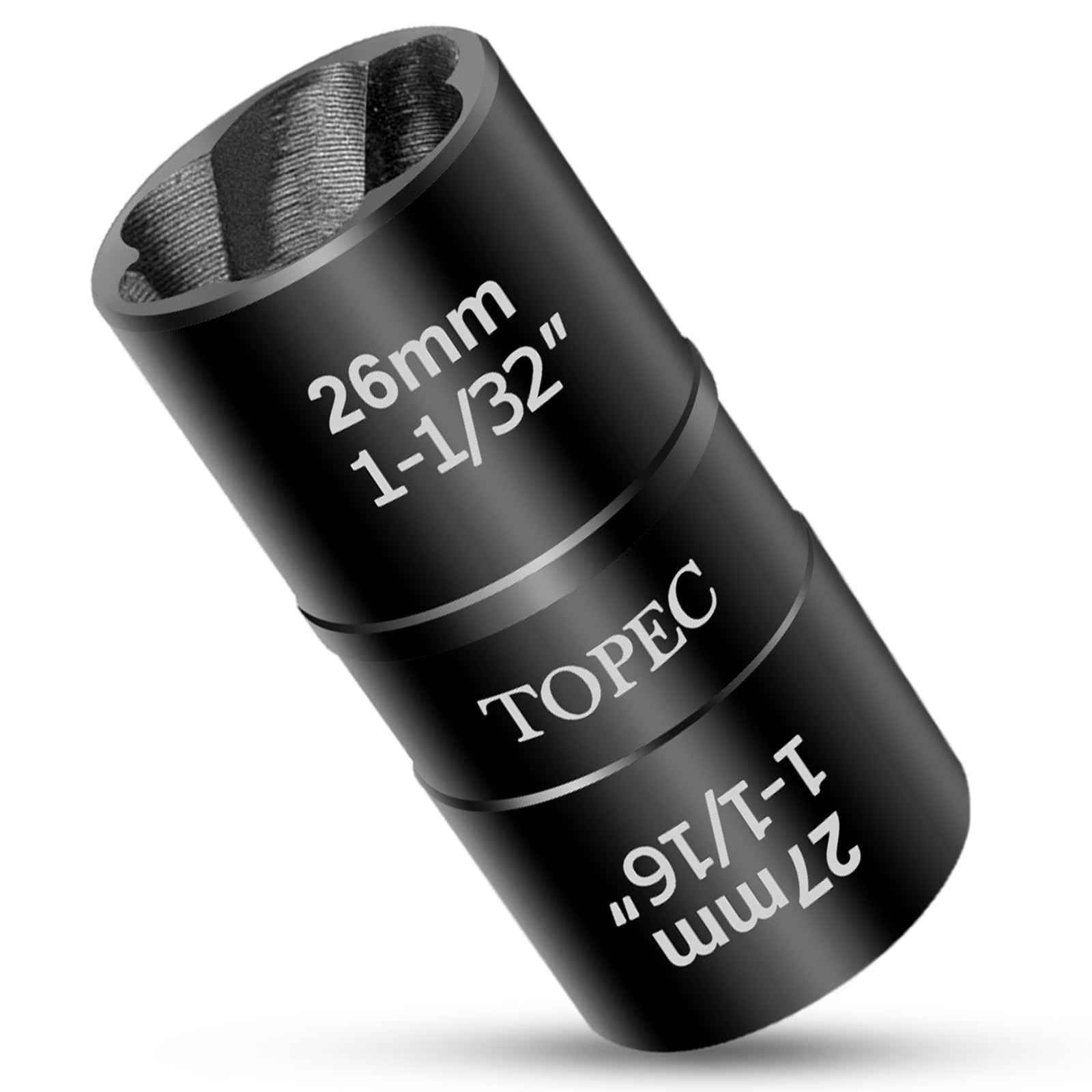 Topec 26mm x 27mm Flip Lug Nut Extractor, 1/2" Drive 26 x