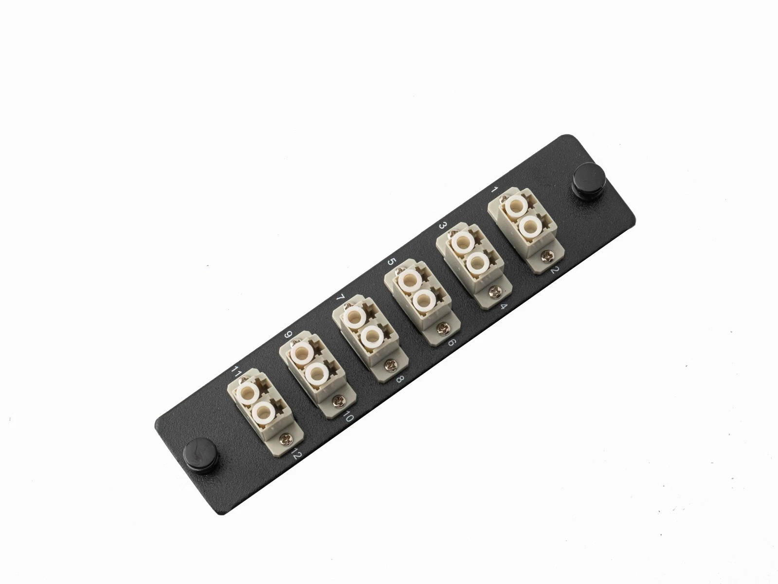 12 Port LGX Footprint Fiber Patch Panel Loaded with 6 Beige LC Adapters from USA