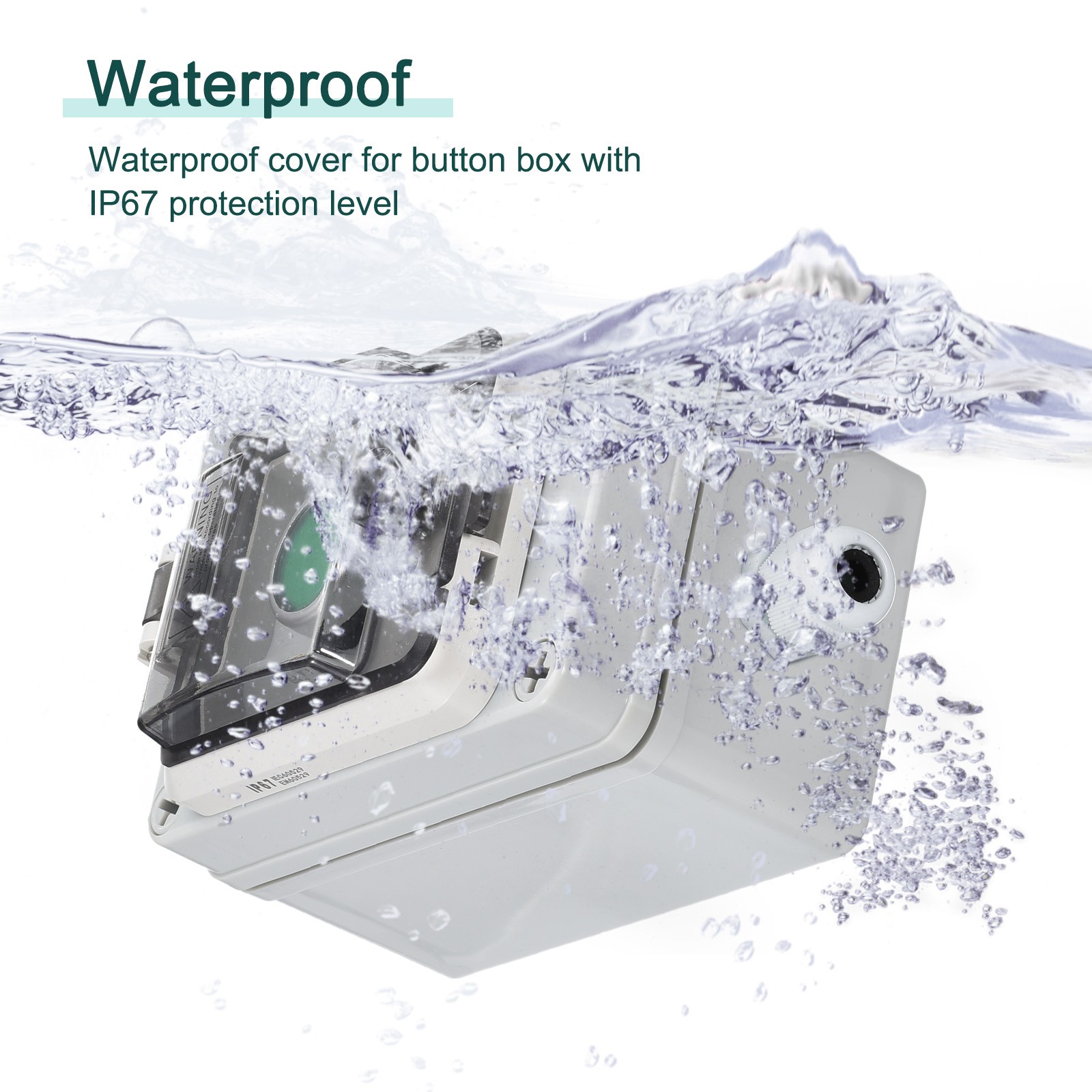 IP67 Push Button Box ABS Green Button for Electrical Fire Equipment