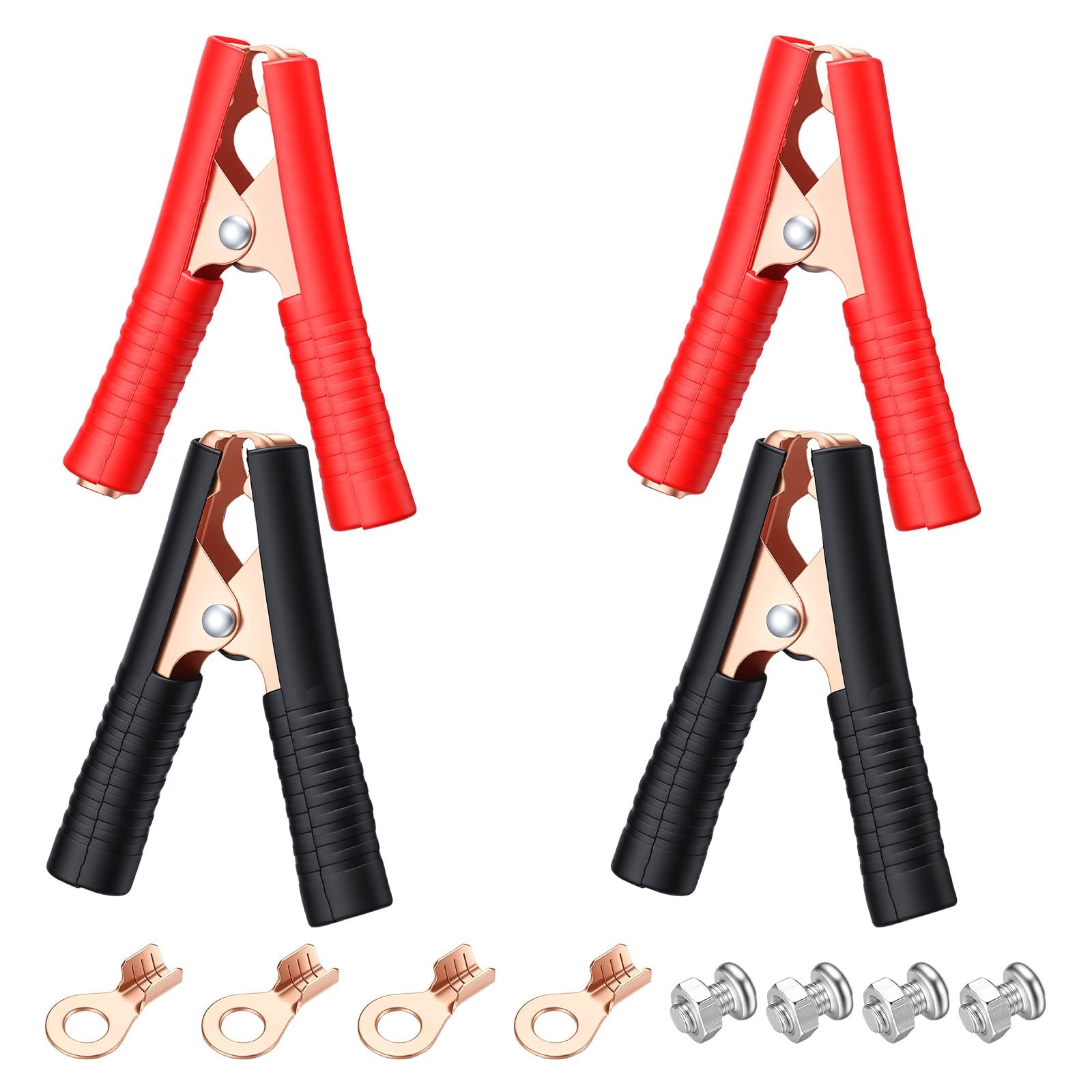 4PCS Battery Charger Clamps- 100A Hheavy Duty Alligator Clamps Replacement