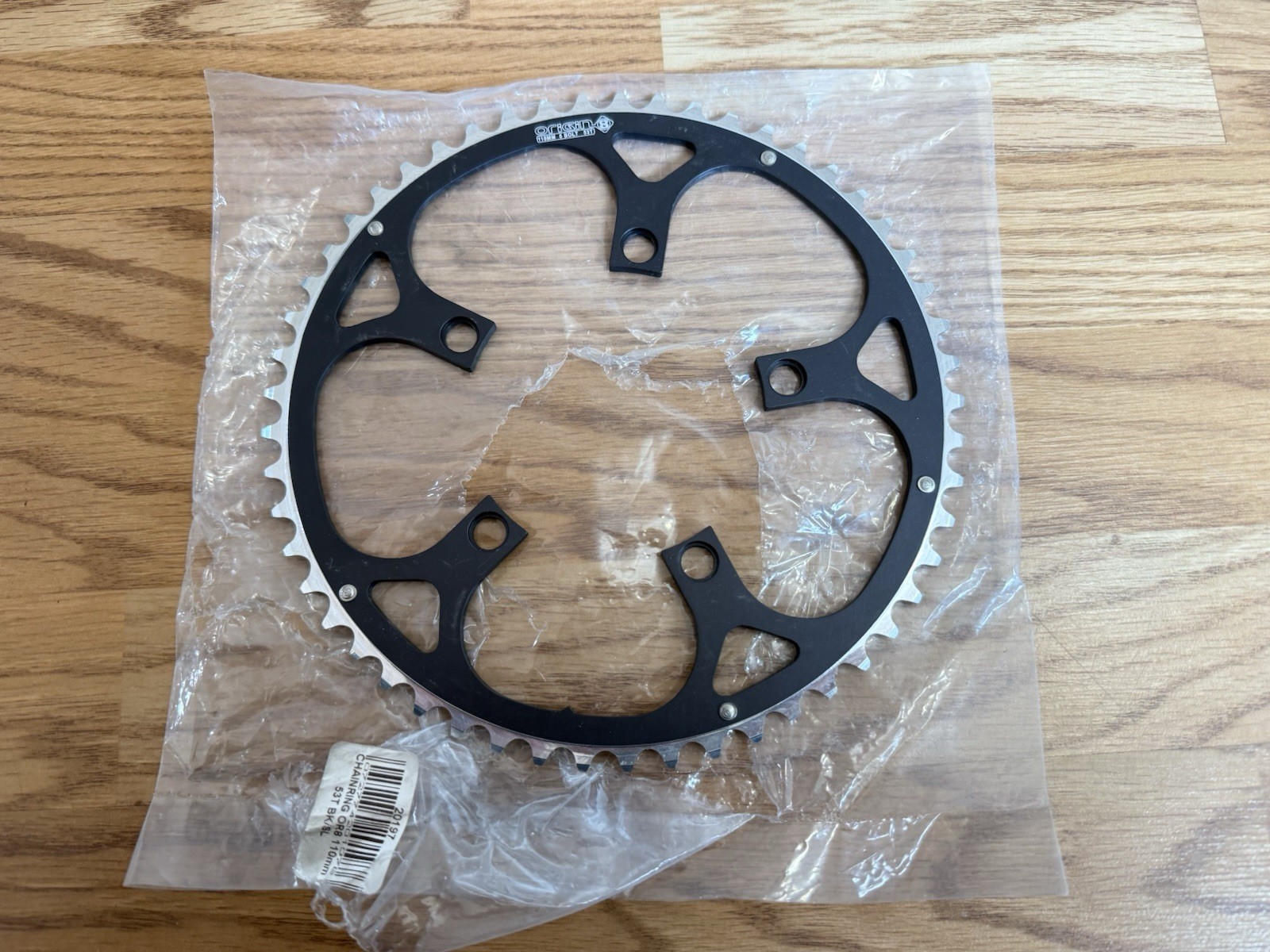 Origin8 Alloy Ramped Chainrings, 110mm x 53t, Black/Silver