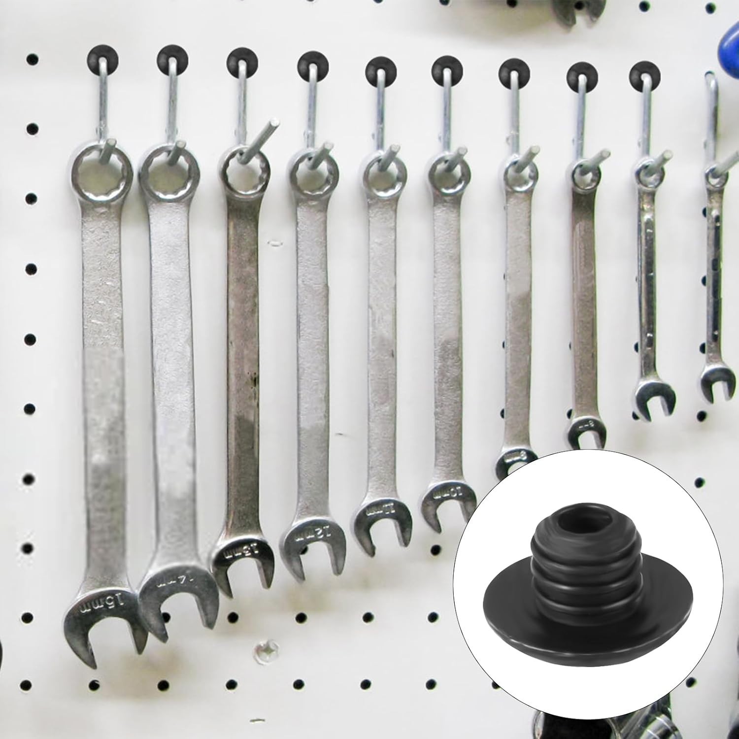 Versatile 120 Black Pegboard Hook Clips - Non-Slip, Durable Design for All Hooks