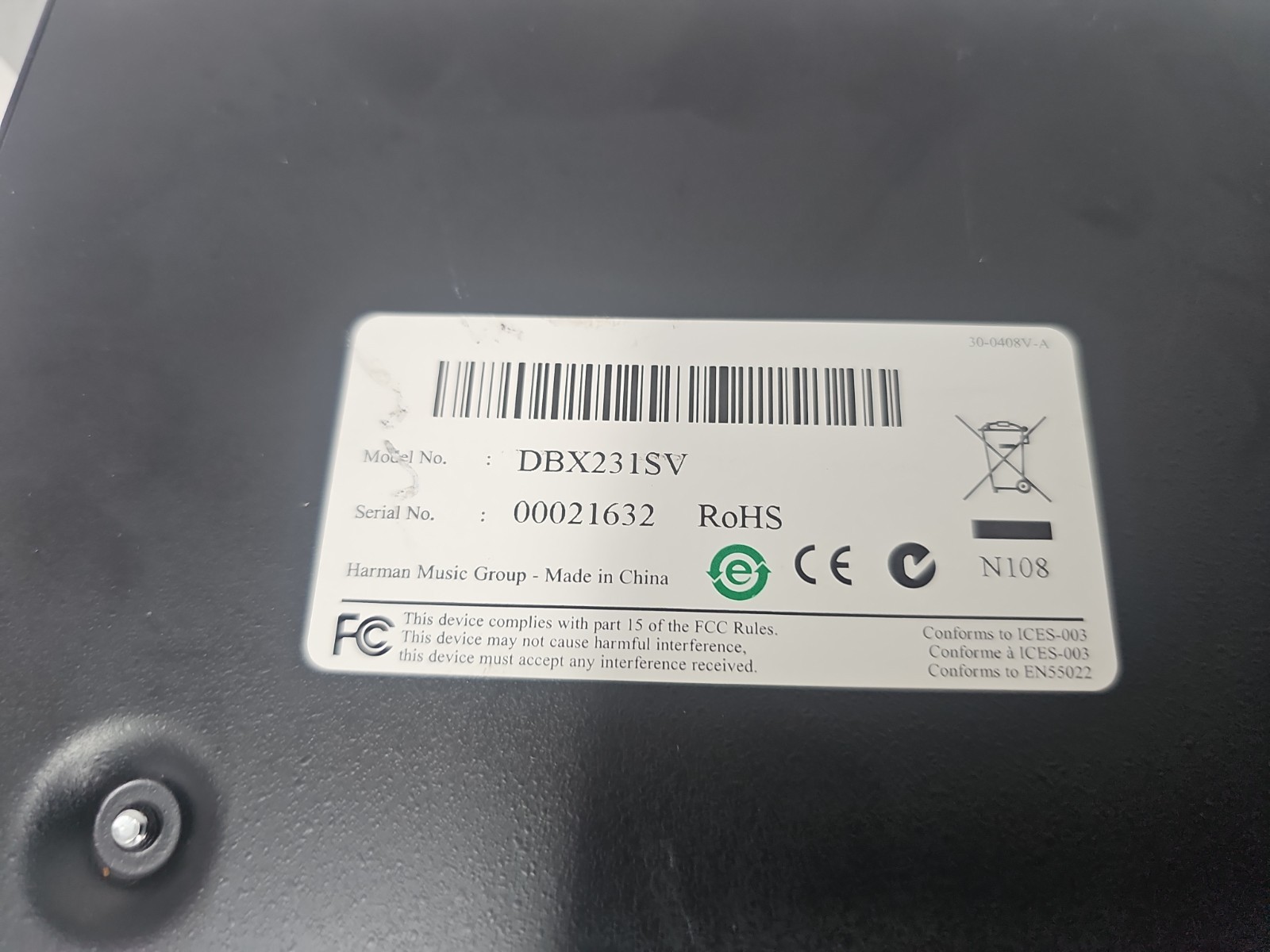 DBX 231S Dual Channel 31 Band Graphic Equalizer