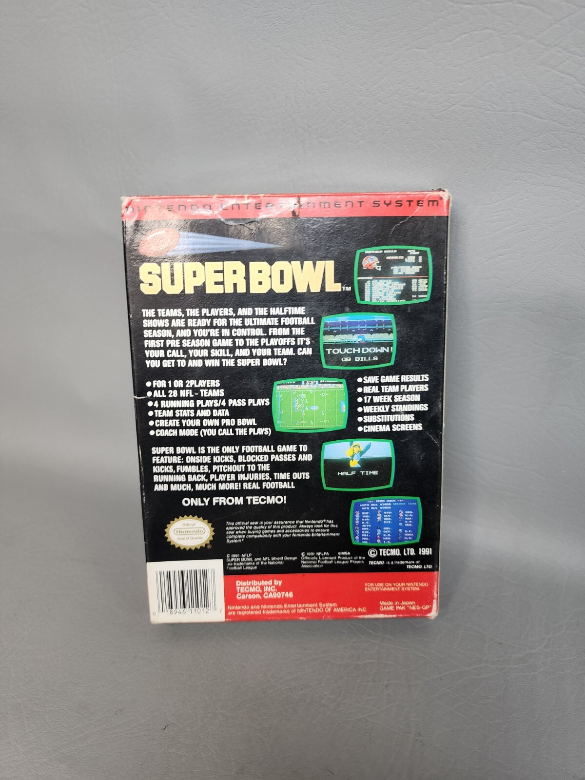 Authentic Genuine - Box Only - Tecno NES Super Bowl