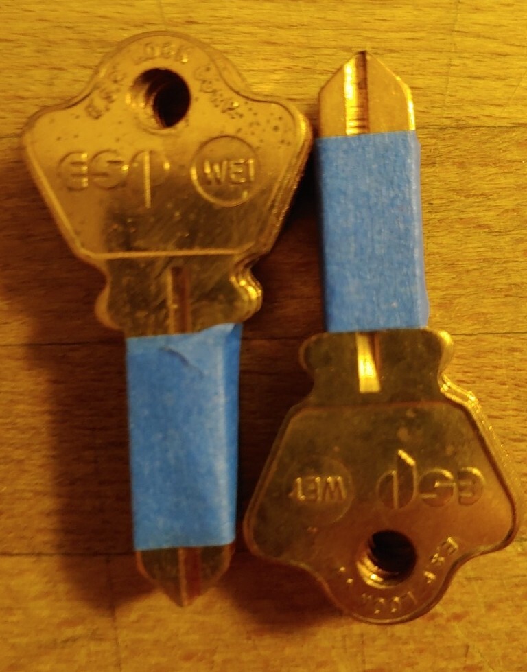 10 Original Welch Key Blanks  W9805  Ilco # 1123  WE1  NOS