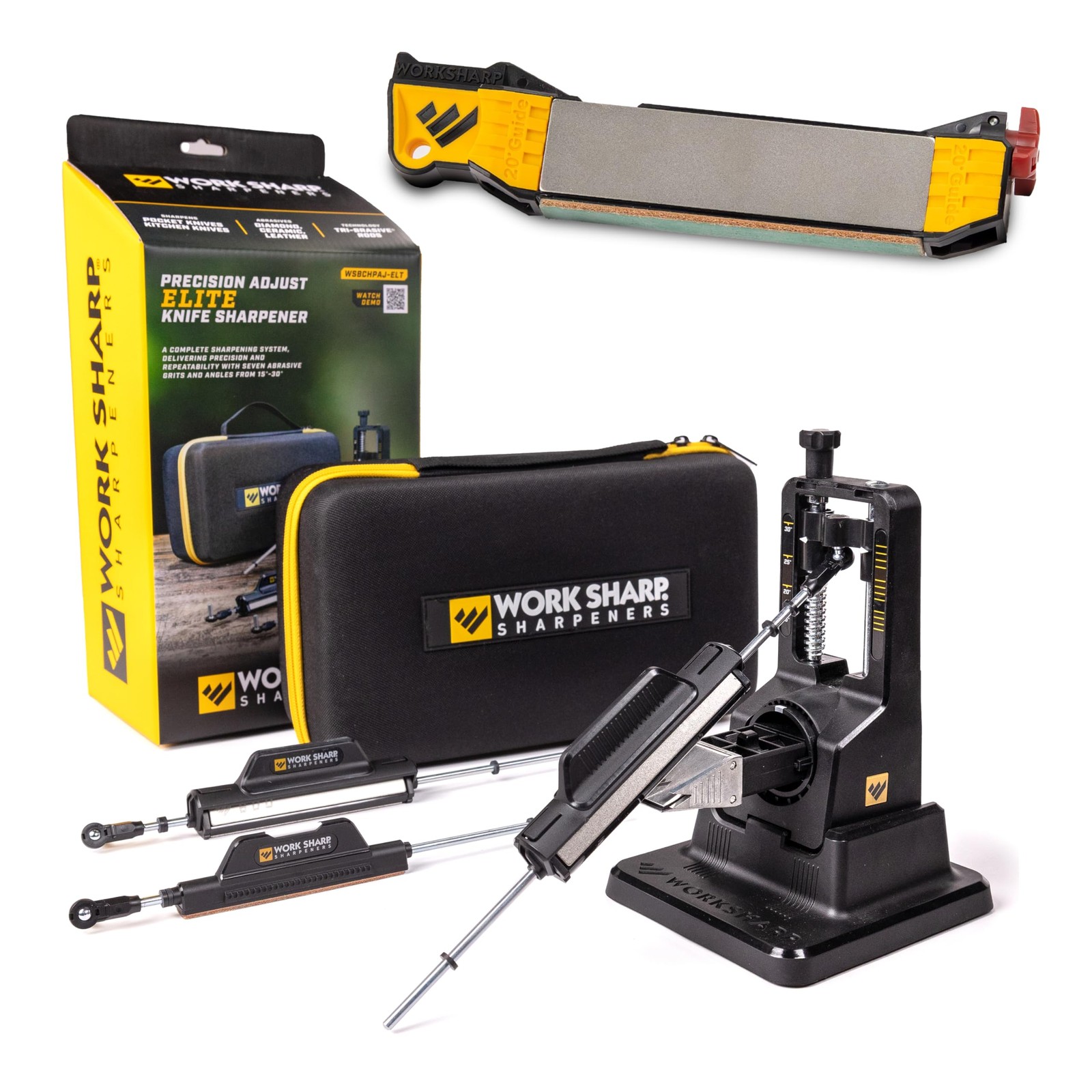Work Sharp Precision Adjust Elite Knife Sharpener Set with Field Guided Knife