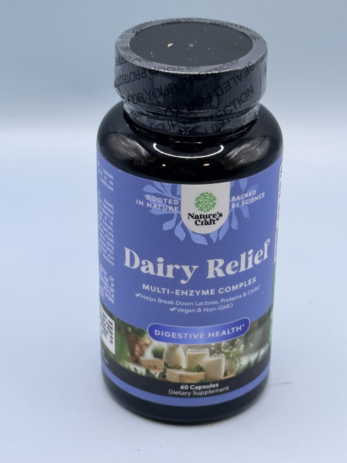 Nature's Craft Dairy Relief Multi-Enzyme Complex 60 Capsules Digestive Health Ve