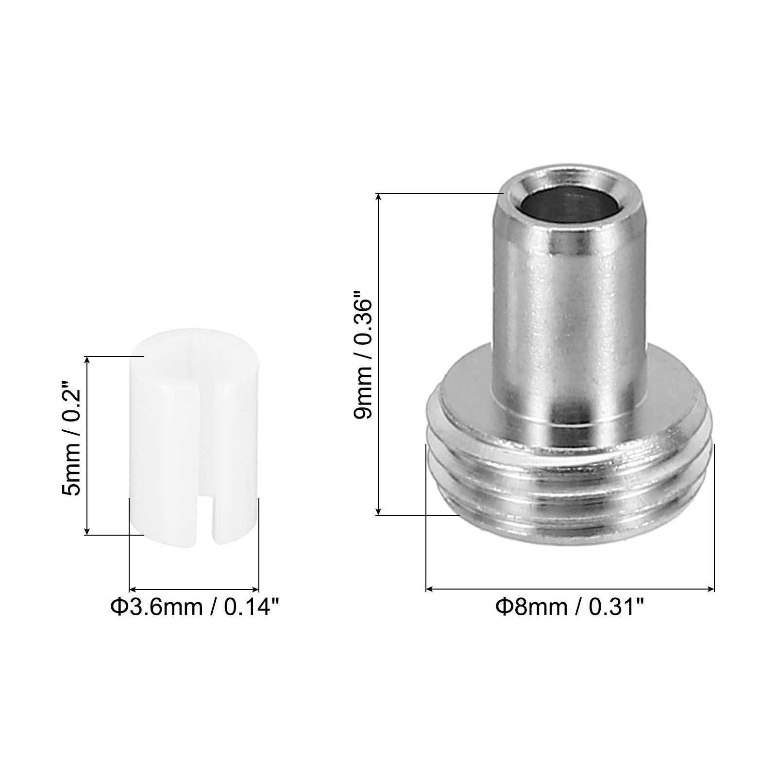 Fiber Optical Tool Sets, 2 Pack 5mm Ceramic Core with Metal Heads