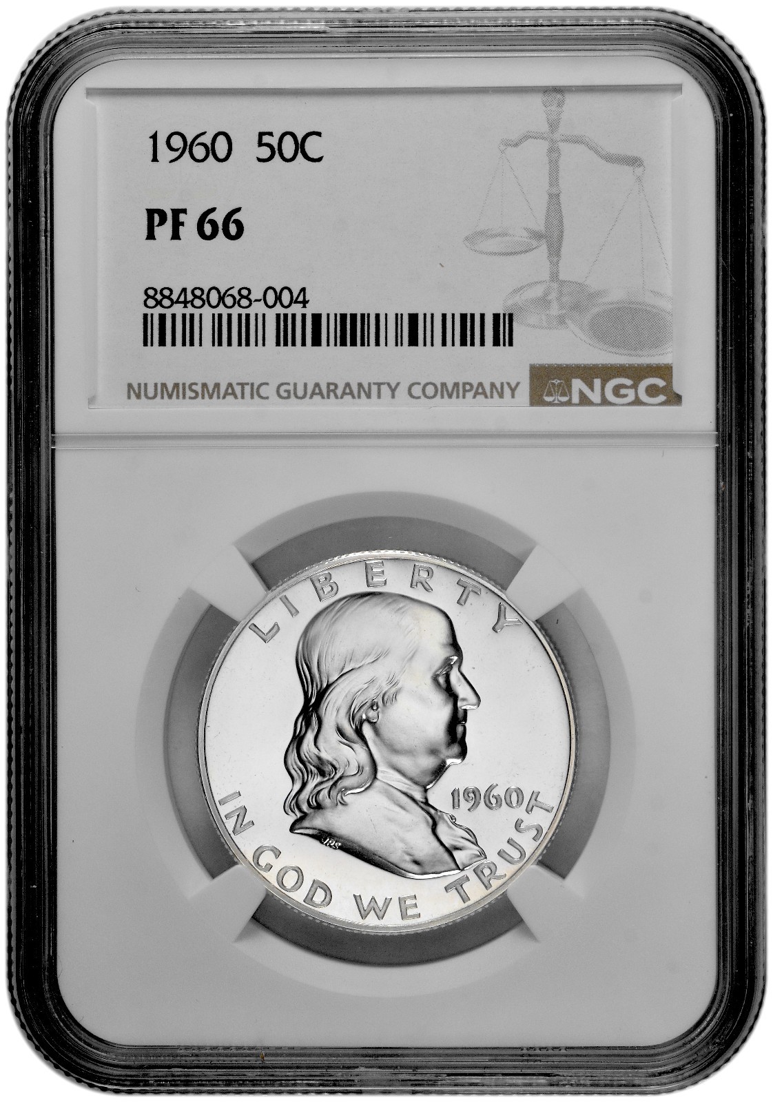 1960 - 1963 50C Proof Silver Franklin Half Dollar NGC PF 66 Four Coin Lot