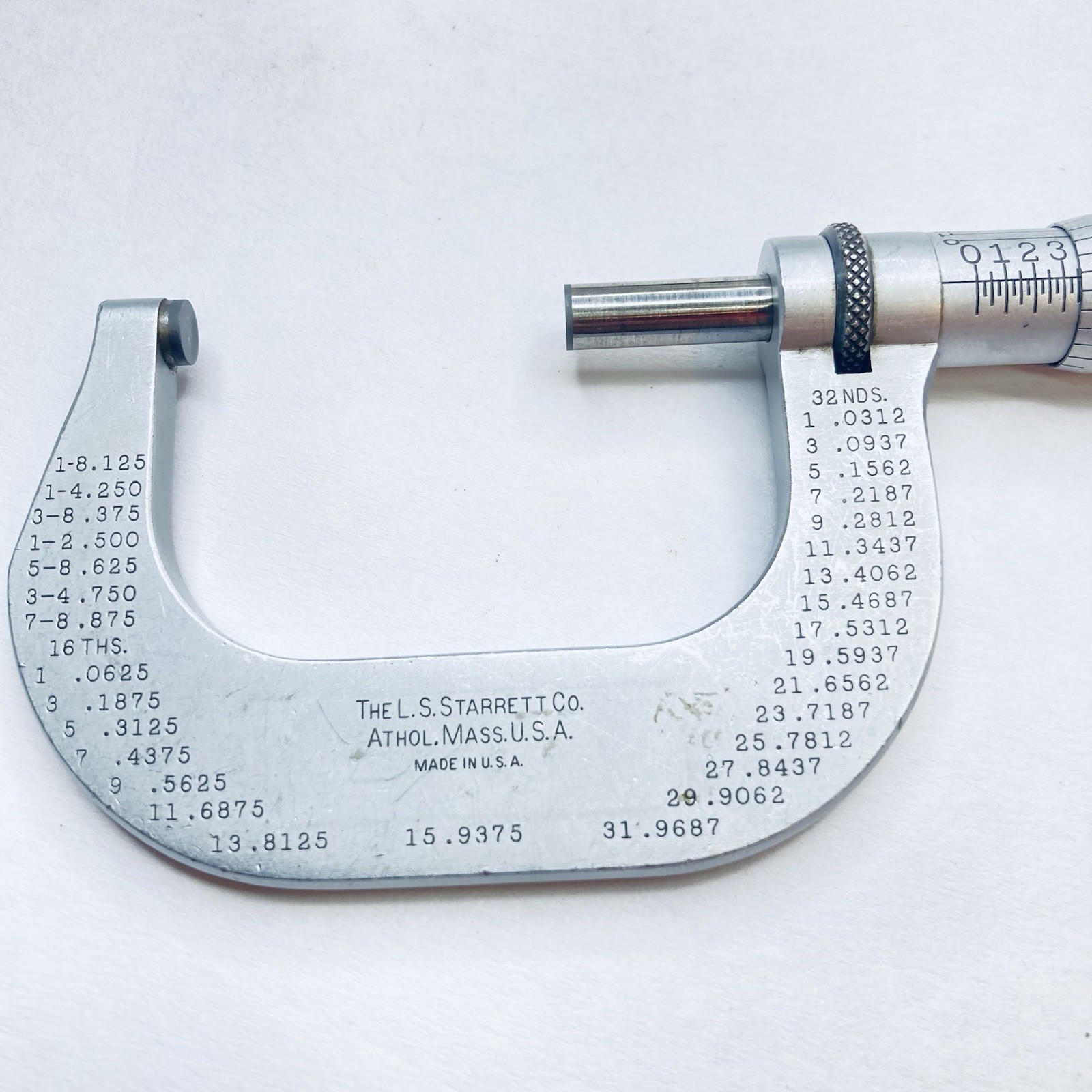 Starrett T2XFL-2 Outside Micrometer Carbide .0001" 1-2" Range