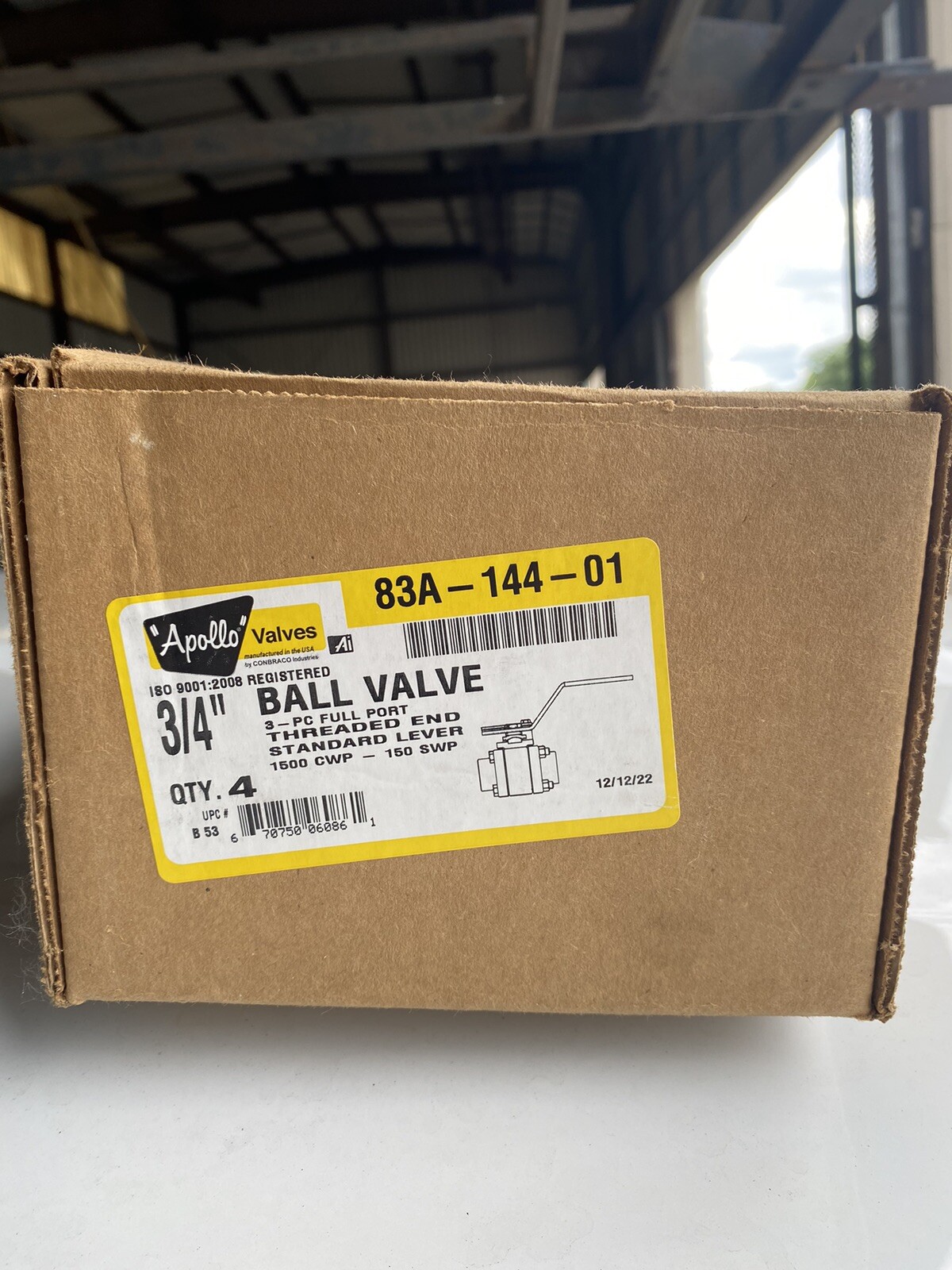 NEW- Box Of (4) APOLLO Ball Valve 83A-144-01 3/4" NPT Class 1500 3 Pc Full Port