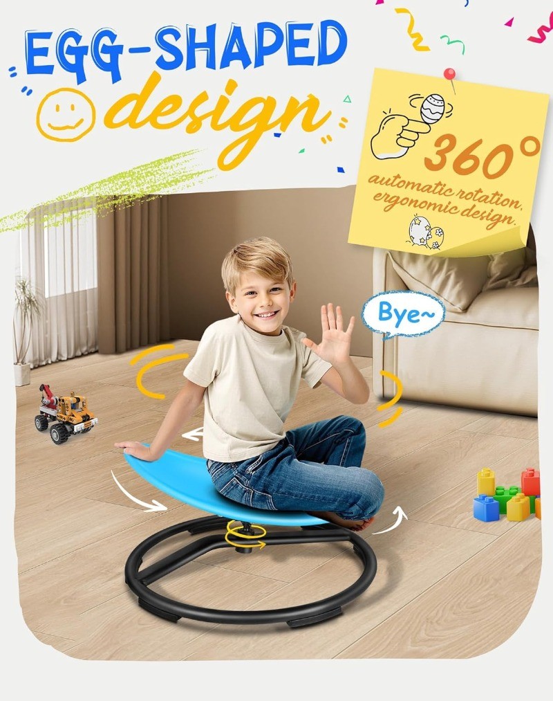 Spinning Chair for Autistic Kids, Sensory Swivel Chair, 220LBS Weight Capacity
