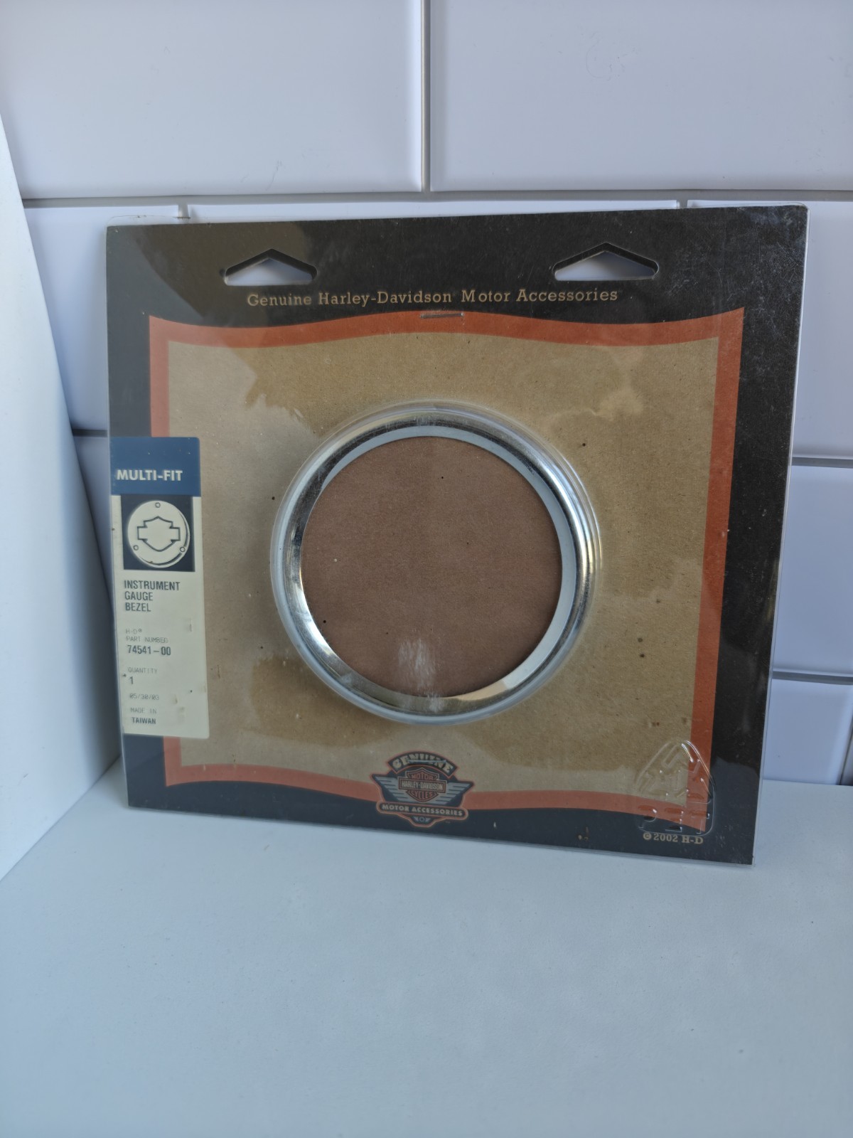 Harley-Davidson 74541-00 Chrome Instrument Gauge Bezel OEM NOS XL Dyna...