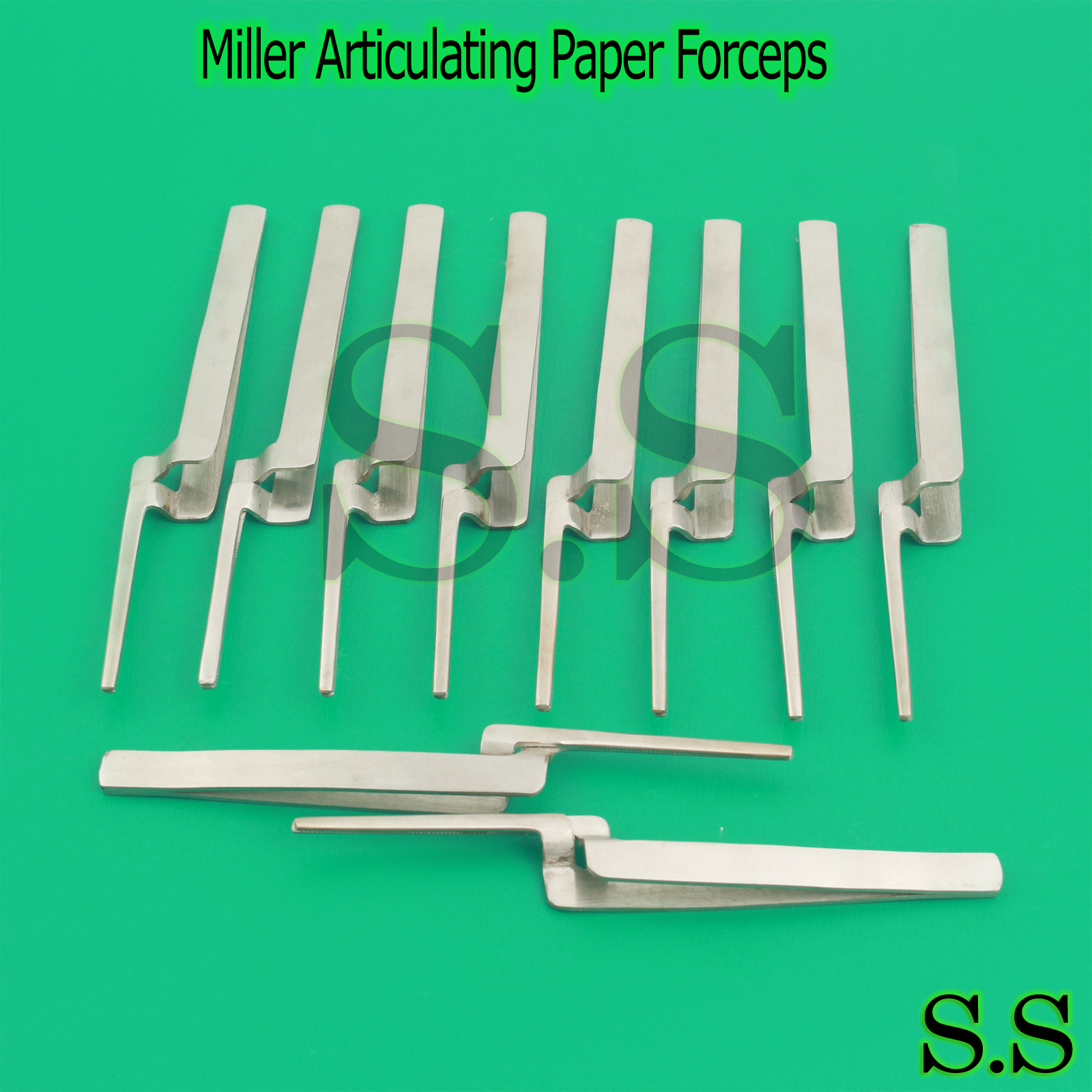 10 Pcs Miller Articulating Forceps Dental Instruments Stainless German Grade