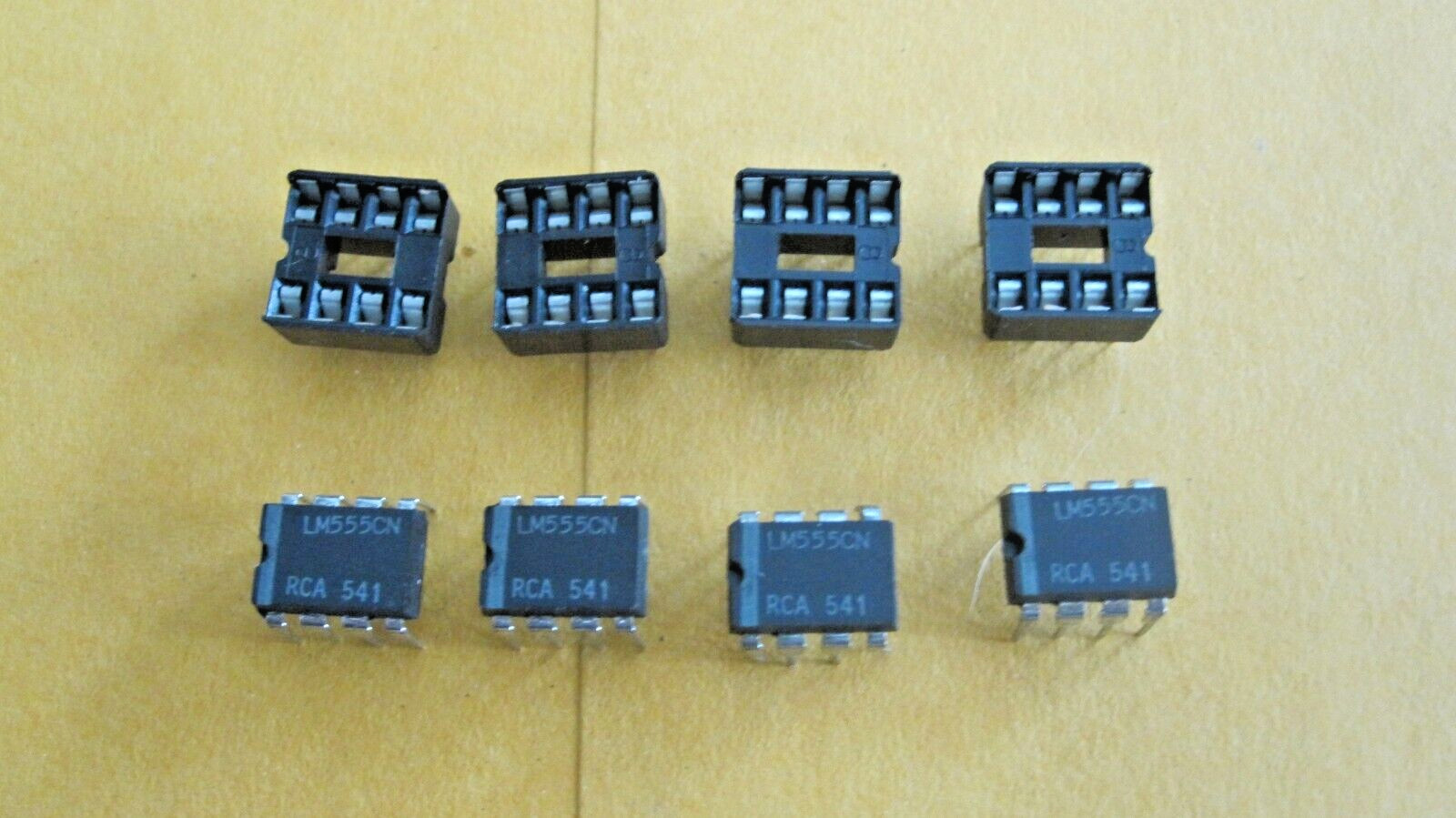 5pcs Solder Type 8PIN DIP Integrated Circuit IC Sockets Adaptor,WITH 4 ICLM555CN