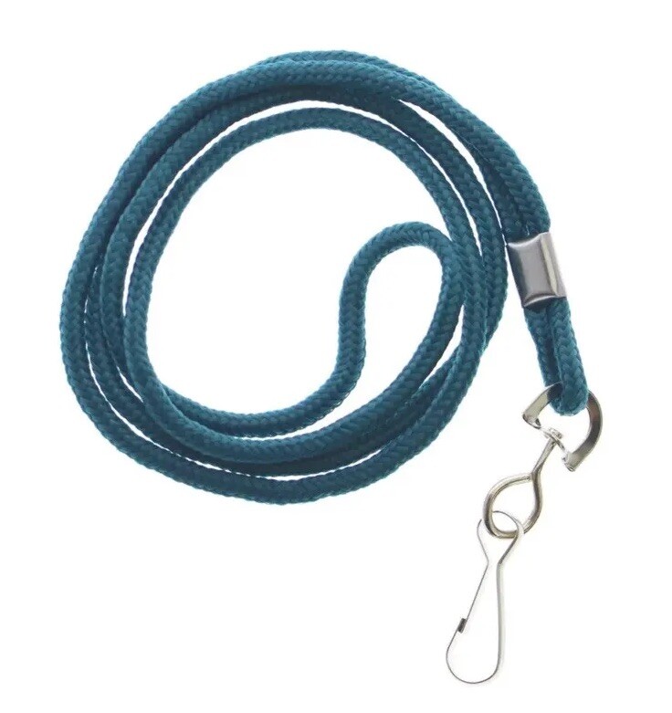 25 Premium Round ID Badge Neck Lanyards for Card Holders & Name Tags -J Hook 36"