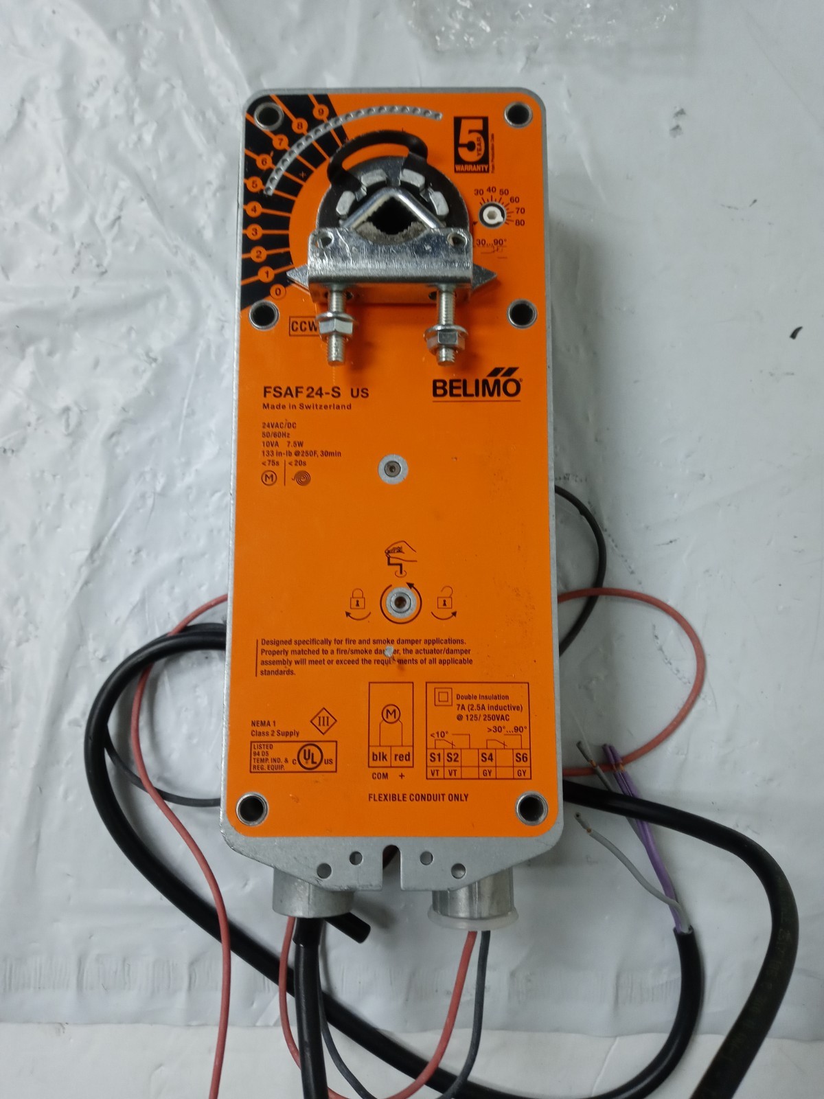 Belimo FSAF24-S US Fire and Smoke Actuator
