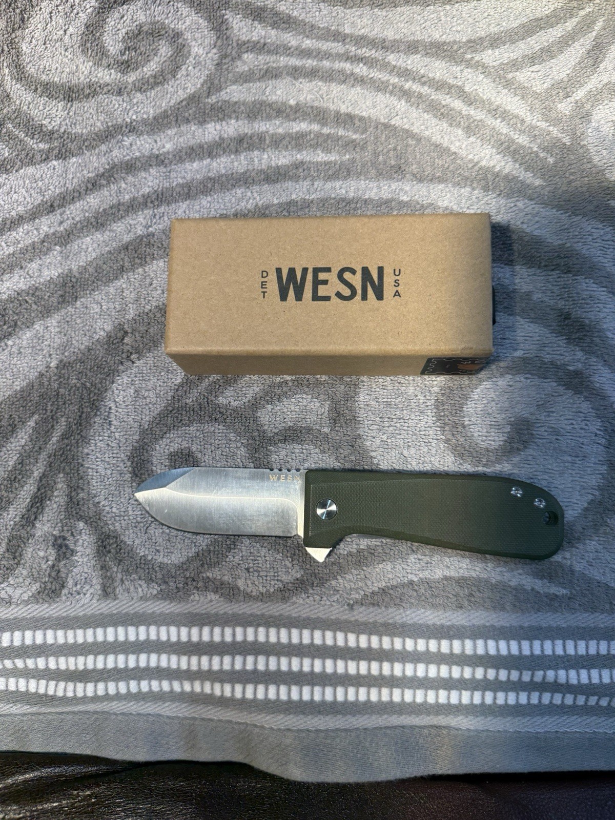 2.8" WESN The Allman Folding Pocket Knife G10 Scales Handle EDC w/ Pocket Clip