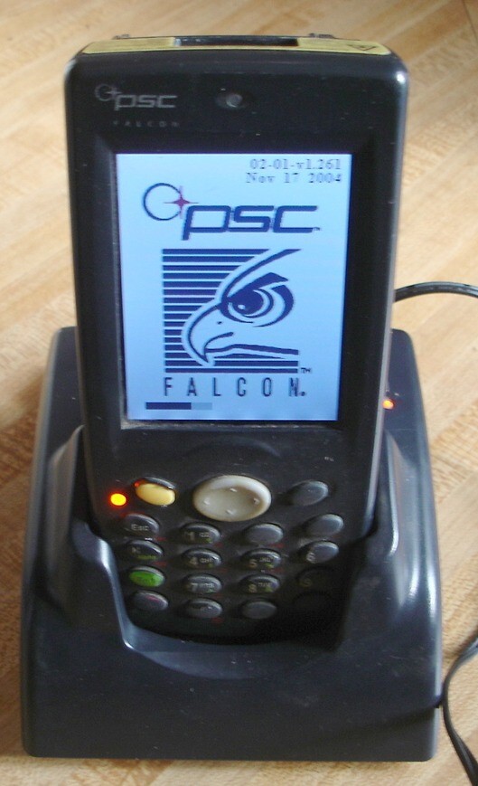 PSC Falcon 4220 Barcode Scanner PDA w/ Dock & Modem, for parts