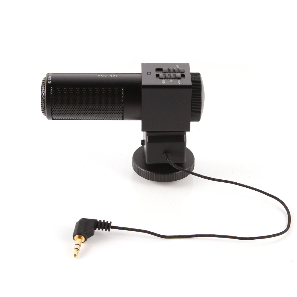 Professional SGC-698 DV DSLR Camera Recording Stereo Microphone Interview MIC