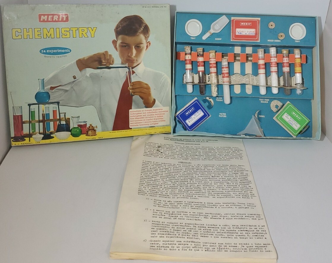 Vintage Merit Chemistry Set Made in England