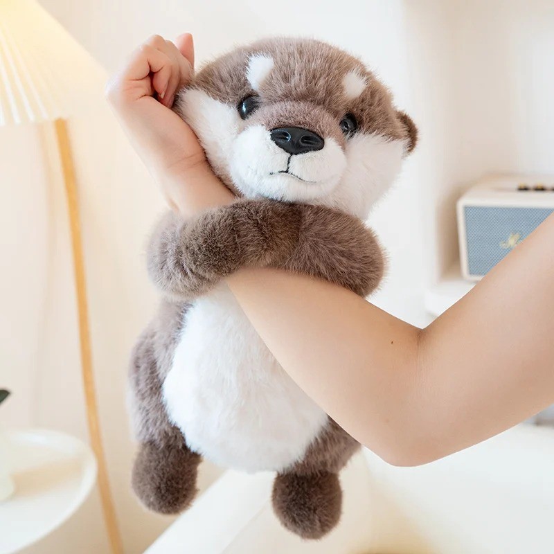 Magnetic Hugging Otter Plush Toy Soft Cute Animal Doll Gift 25cm