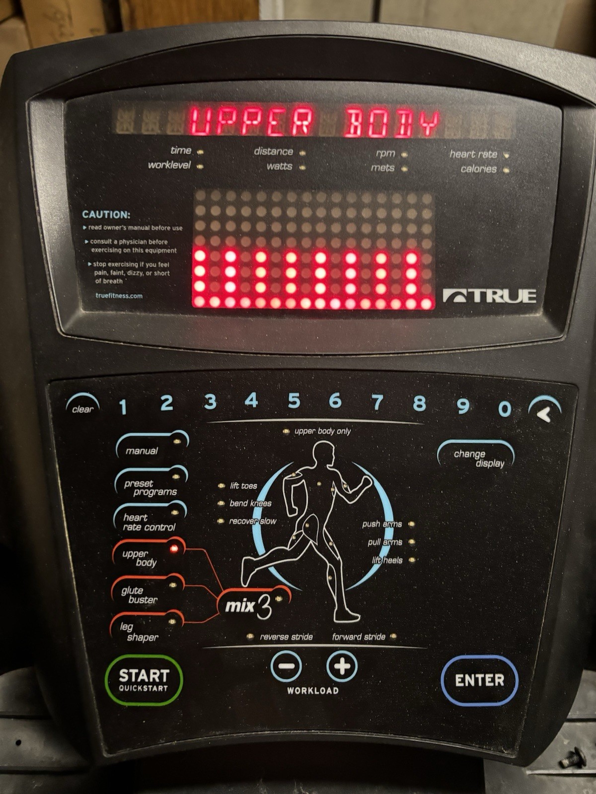 LED DISPLAY / TRUE STRIDER (TSX) Elliptical