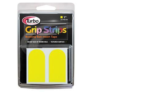 2 PACK (60 Pieces)- Turbo Grip Strips 1" YELLOW Textured Bowling Tape Pack