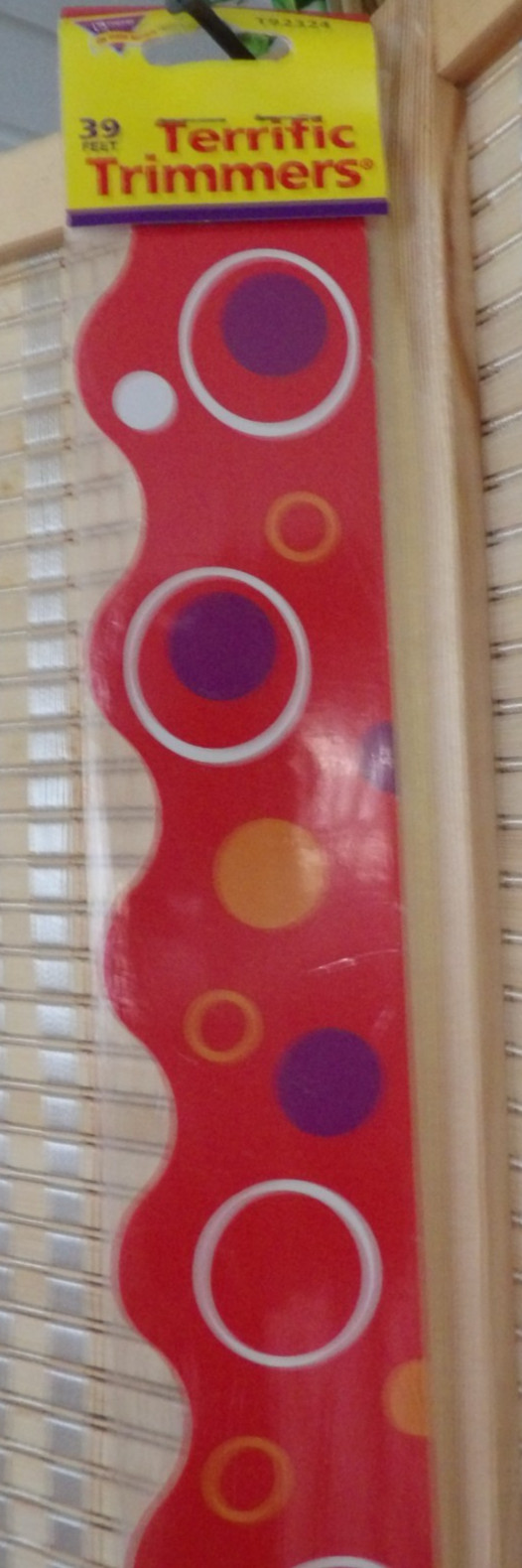 Trend 2 1/4" Wide Red Fizz Classroom Bulletin Board 39' Border Trim