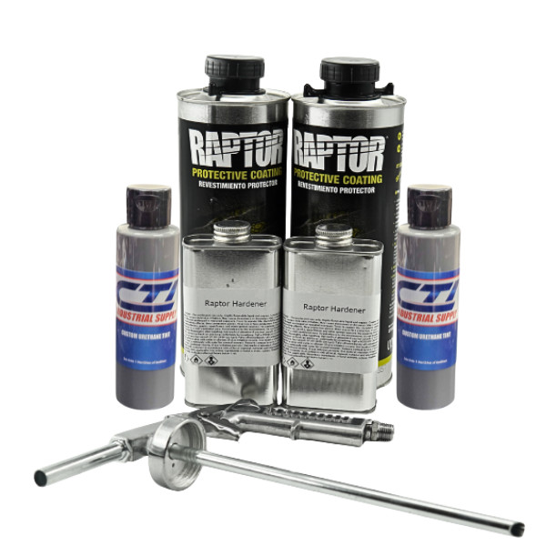 U-Pol Raptor Bedliner Kit Battleship Dark Gray 2 Liters